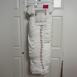 Gunne Sax White Duvet Cover with Floral Accents Vintage Inspired HTF